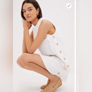 Hyacinth House White Bitsy Button Dress